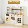 COSTWAY Cucina per bambini, cucina giocattolo con luci, Anteprima dell’immagine prodotto 3