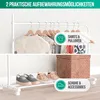 Avalo Kleiderständer auf Rollen Weiß - Metall - 100x40x156 Produktbild-Vorschau 5