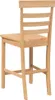 A wooden bar stool shown from the back. Náhled obrázku produktu