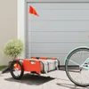 vidaXL Fahrradanhänger Orange Oxford-Gewebe und Eisen Produktbild-Vorschau 2