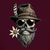 Totenkopf Bart Edelweiss Trachtenhut Trachtenshirt Produktbild-Vorschau 3