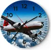 Wanduhr - Rund - Glasuhr - Passagier Flugzeug Motoren Produktbild-Vorschau 1