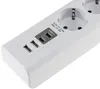 Steckdosenleiste mit Ladebuchsen für USB, 3-fach, weiß, Produktbild-Vorschau 2