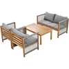 Set salotto da giardino 4 pezzi Flieks, set di mobili da Anteprima dell’immagine prodotto 5