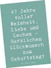 Mr. & Mrs. Panda Grußkarte Spruch 47. Geburtstag - Produktbild-Vorschau 1
