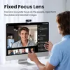 A person is using a webcam on a computer for a video call. Produktbild-Vorschau