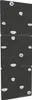 Three black climbing wall panels with white climbing holds, stacked vertically. Podgląd zdjęcia produktu