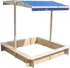 Sandkasten Holz mit verstellbarem Dach Sonnenschutz & Produktbild-Vorschau 7