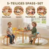 AIYAPLAY Kindersitzgruppe Kindertisch mit Stauraum 5-teilig Produktbild-Vorschau 4