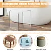 A collage of images showing different types of stools and a clear acrylic stool next to a bathtub. Produktbild-Vorschau