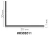 PVC-Winkelprofil 30 x 20 x 1,1 mm, Cezar, Weiß RAL 9003, Produktbild-Vorschau 2