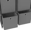 vidaXL Étagère cube avec 6 boîtes Gris 103x30x72,5 cm Tissu Voir les images du produit 5
