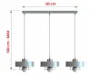 A diagram of a three-light pendant lamp with dimensions indicated. Produktbild-Vorschau