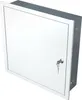 A white metal electrical enclosure with a key lock is shown against a white background. Podgląd zdjęcia produktu