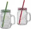 Trinkglas mit Deckel und Strohhalm 2 Stück 450 ml Produktbild-Vorschau 1