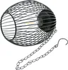Mattschwarzer LED-Hänger aus Metall mit Solarpanel und Produktbild-Vorschau 3