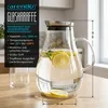 Arendo Glaskaraffe mit Edelstahl Deckel, 2 L, Wasserkaraffe Produktbild-Vorschau 2