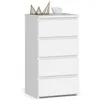 A white chest of drawers with decorative items on top. Produktbild-Vorschau