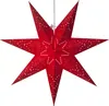 A red paper star lantern with small perforations. Produktbild-Vorschau