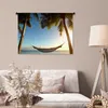 MuchoWow® Wandteppich Wandbehang Strand - Hängematte - Produktbild-Vorschau 5