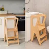 Torre didattica per bambini Moon, aiuto cucina regolabile Anteprima dell’immagine prodotto 5