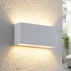 Lindby Wandleuchte Mavora, eckig, 25 cm, weiß, Gips, G9 Produktbild-Vorschau 2