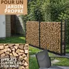 Étagère à bois extérieure en métal 223 x 25 x 115 cm Aide à Voir les images du produit 4