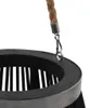 vidaXL Závesný svietnik Bamboo Black 60 cm Náhľad obrázku produktu 3