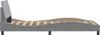 vidaXL Bettgestell "Dover" Hellgrau 100x200 cm Stoff Produktbild-Vorschau 5