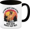 Deutscher Schäferhund mit Sonnenbrille Kaffeebecher in Produktbild-Vorschau 1
