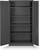 An empty, open metal cabinet with shelves. Náhľad obrázku produktu