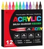 Acryl-Pinselmarker-Set mit 12 Farben für DIY-Malerei Produktbild-Vorschau 3