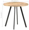 vidaXL Tavolo da pranzo 80 cm Legno di mango grezzo Anteprima dell’immagine prodotto 5