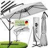 tillvex® Hliníkový slunečník obdélníkový Ø 330 cm šedý + Náhled obrázku produktu 1