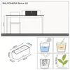 LECHUZA-Pflanzgefäß BALCONERA Stone 50 Sandbeige | Produktbild-Vorschau 3