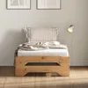 Stapelbett 2er Set Gästebett RONNY Einzelbett Stapelliege Produktbild-Vorschau 2
