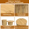 Merax runder Couchtisch 2er-Set aus MDF, doppelte Produktbild-Vorschau 7