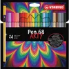 STABILO Pen 68 ARTY, 24 barva/barev, Vícebarevný, Kuličkový Náhled obrázku produktu 1