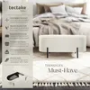 tectake® Sitzbank Lanja 96 x 36 x 43 cm Produktbild-Vorschau 2