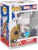 A Funko Pop! vinyl figure of Groot in its packaging, decorated with a holiday theme. Produktbild-Vorschau