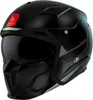 A black motorcycle helmet with a dark visor and red and grey accents. Anteprima dell’immagine prodotto