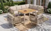 6-teiliges Gartenlounge-Set, Ecksofa mit 2 Sesseln & Tisch, Produktbild-Vorschau 5
