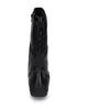 A black boot is shown from the back on a white background. Produktbild-Vorschau