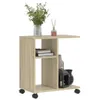 vidaXL Beistelltisch mit Rollen Sonoma-Eiche 50x30x55 cm Produktbild-Vorschau 4