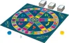 A Trivial Pursuit board game is laid out on a white surface, with game pieces and cards visible. Podgląd zdjęcia produktu