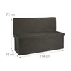 Pouf Relaxdays con schienale, A x L x P: 73 x 114 x 38 cm, Anteprima dell’immagine prodotto 4