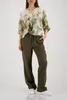 monari Bluse 620 olive gemust 46 Produktbild-Vorschau 6