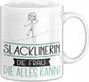 Slacklinerin Geschenk Tasse Becher Die Frau Die Allen Kann Produktbild-Vorschau 1
