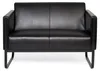 hjh OFFICE Lounge Sofa BALI BLACK Kunstleder Couch Produktbild-Vorschau 1