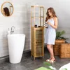Relaxdays – bambusowa półka łazienkowa z 5 półkami, regał Podgląd zdjęcia produktu 3